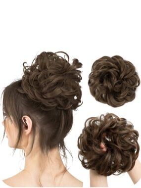 Messy Bun Hair Piece - Brown CJL HAIR Large
Messy Bun Hair Piece Wavy Curly